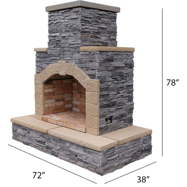 Demo - outdoor fireplace